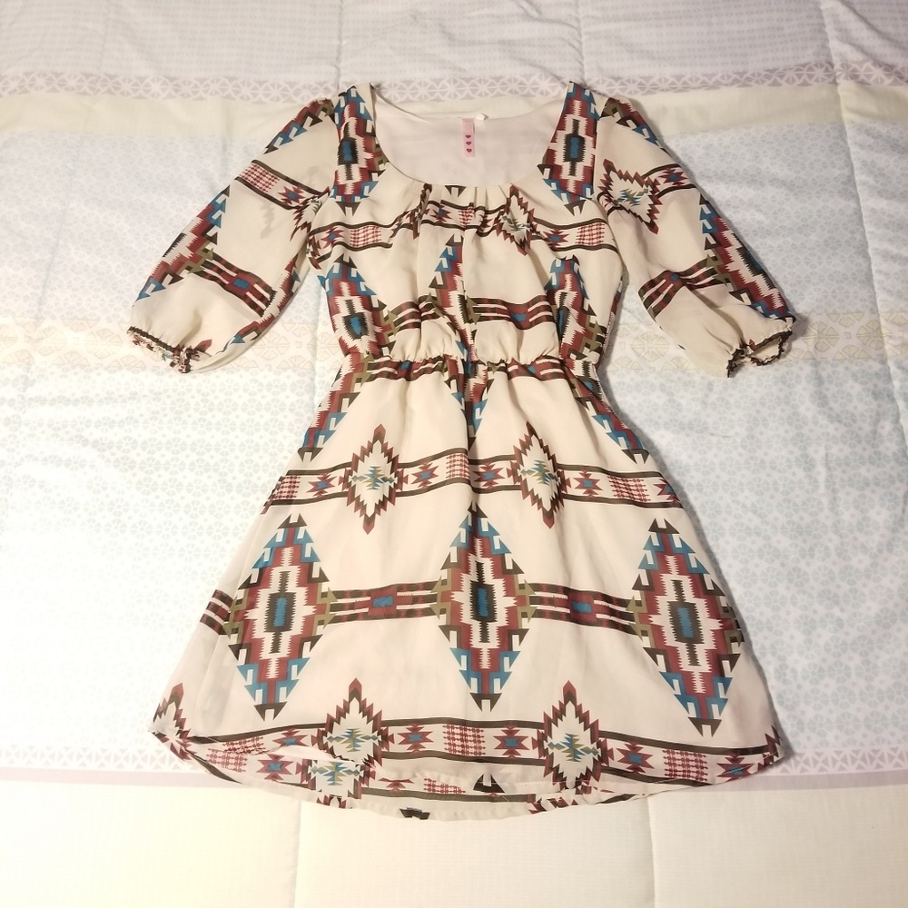 Aztec Print Dress XS